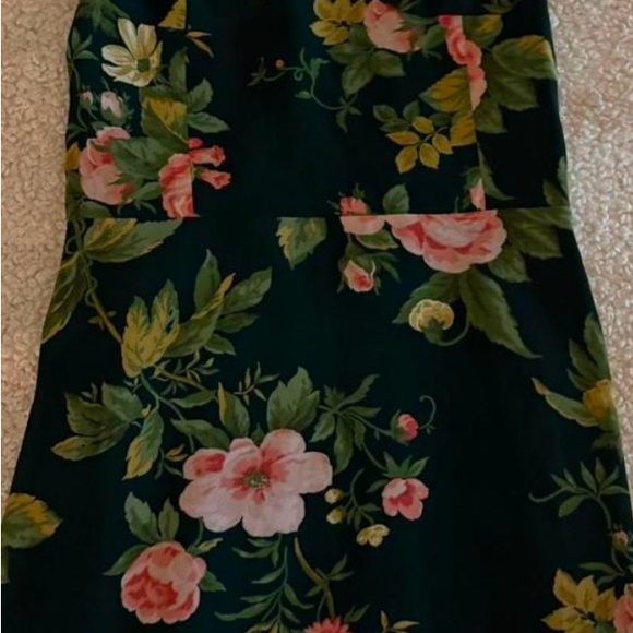 Reformation Christine DressGreen Pink Roses Size 2 Fairycore Cottagecore - Picture 3 of 4
